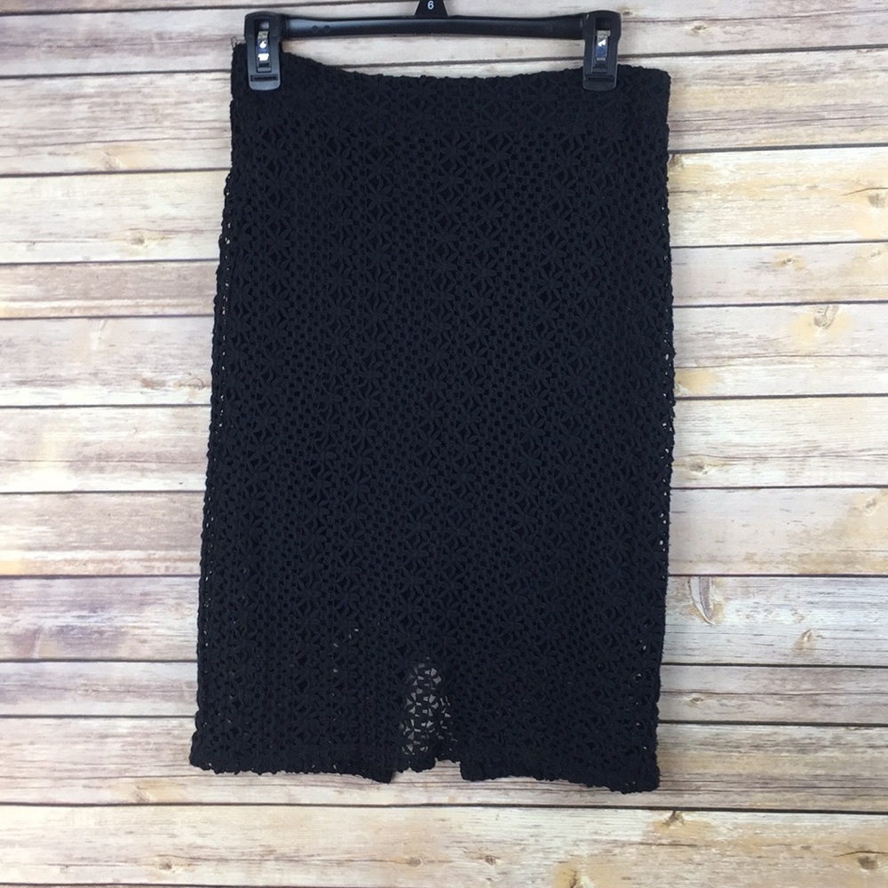 Free people Women's Black Knit Skirt Size 6